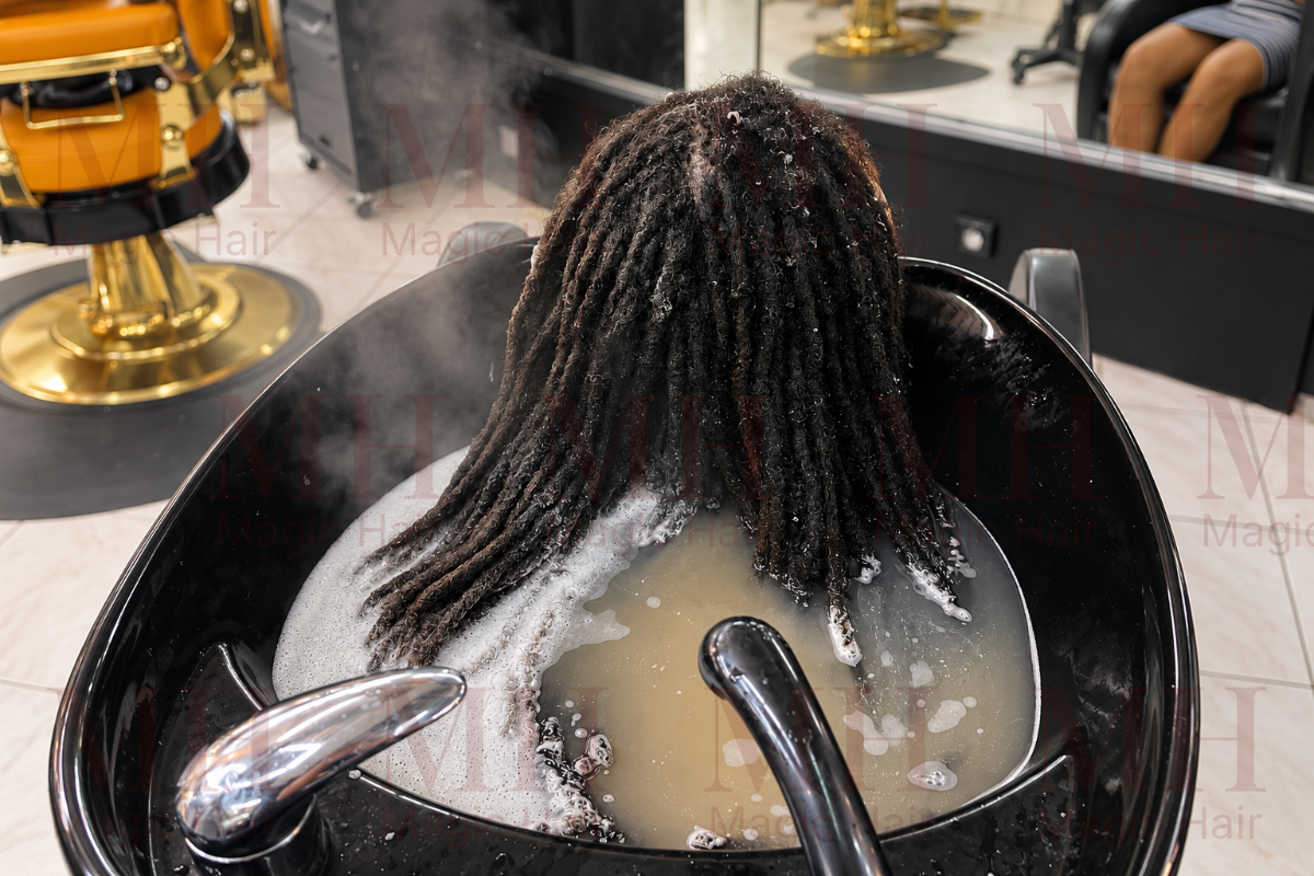 Shampoing des locks + séchage